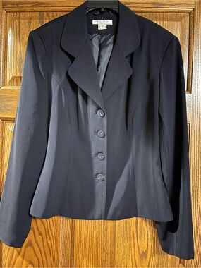 ECEG Eshaghian Clothing & Enterprise Group Dark Navy Fitted Blazer - Size 10